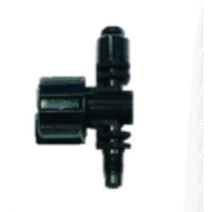 Micro spray  90º, adjustable 0 - 2.0mt radius, 2 piece Black & Black with 4mm thread