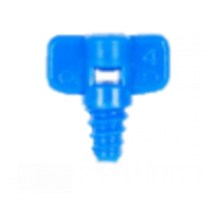 Micro spray, Strip, 3.6mt x 1.0mt wetted ‘>< shape’ area, 1 piece Blue with 4mm thread