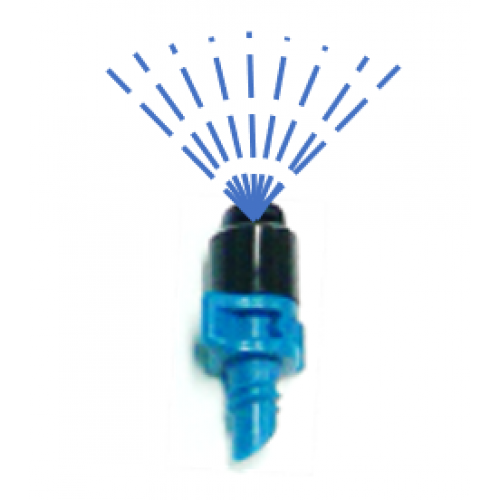 Micro spray 90º, 1.8mt radius, 2 piece Blue & Black with 4mm thread