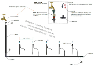 diagram of a garden micro sprinkler system | Designer Watering